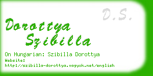 dorottya szibilla business card